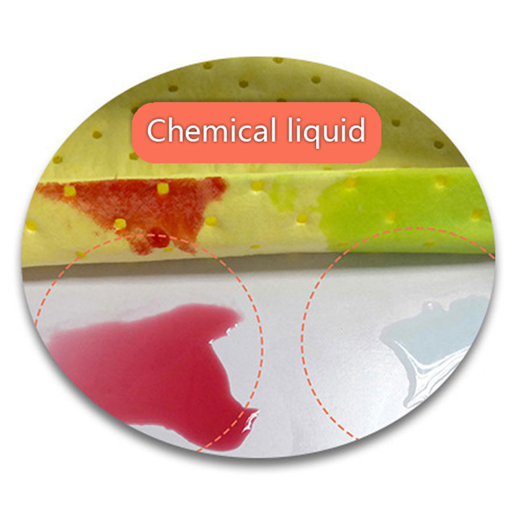 Almohadilla absorbente de materiales peligrosos líquidos de peso ligero para derrames de ecolab