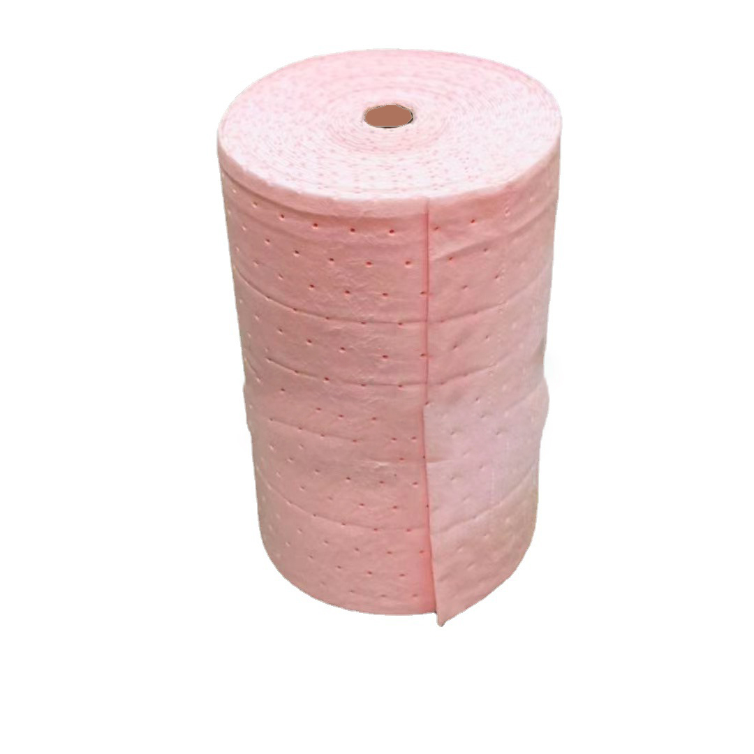 Rollo absorbente químico rosa de 40 cm * 50 m * 5 mm